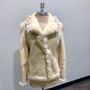 Fur: New Creamy White Sheared Mink Bolero Jacket